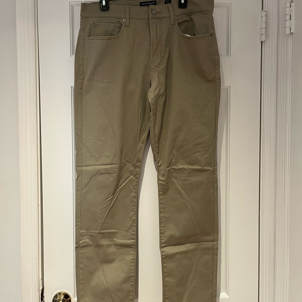 Lucky Brand Beige Casual Trousers